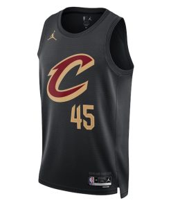 Alternative view of Donovan Mitchell Cleveland Cavaliers Jordan Brand Unisex Swingman Jersey - Statement Edition - Black