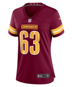 Alternative view of Nick Gates Washington Commanders Nike Women's Game Player Jersey - Burgundy