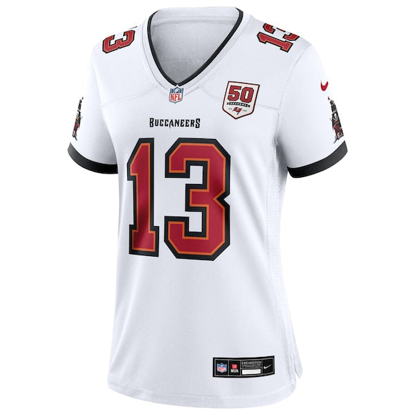 Mike Evans Tampa Bay Buccaneers Nike Women's 50th Season White Game Jersey - White/Red - Image 3