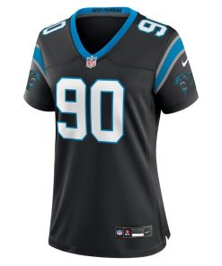 Alternative view of Amare Barno Carolina Panthers Nike Women's Team Game Jersey - Black