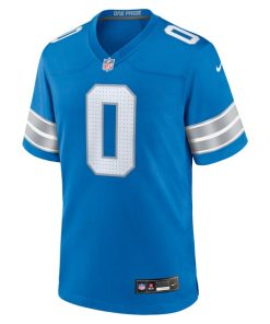 Alternative view of Jahmyr Gibbs Detroit Lions Nike Game Player Jersey - Blue