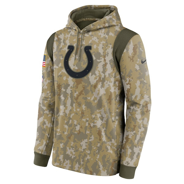 Indianapolis Colts Nike Salute To Service Therma Performance Pullover Hoodie - Camo - Image 2