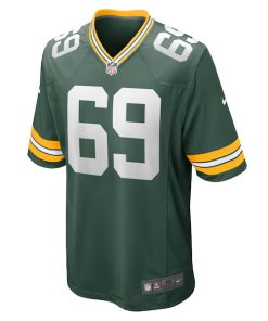 Alternative view of David Bakhtiari Green Bay Packers Nike Game Team Jersey - Green