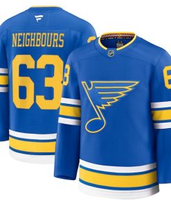 Jake Neighbours St. Louis Blues  Home Premium Jersey - Blue