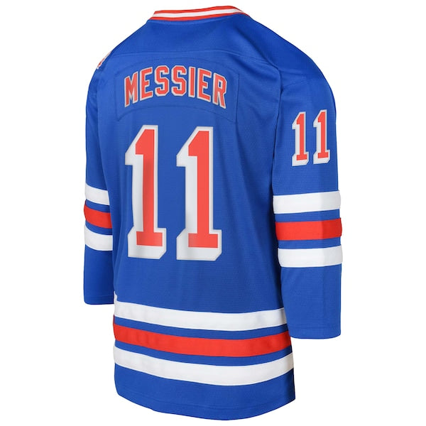 Mark Messier New York Rangers Preschool Captain Patch 1993-94 Blue Line 2.0 Player Jersey - Powder Blue - Image 3