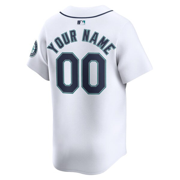 Seattle Mariners Nike Home Limited Custom Jersey - White - Image 3