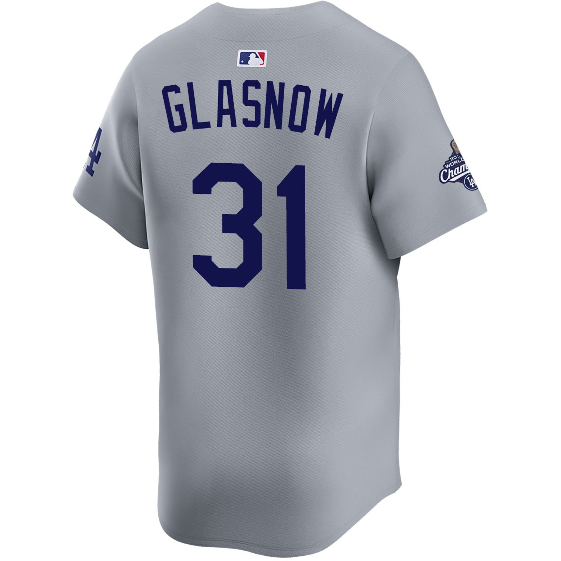 Tyler GlasnowLos Angeles Dodgers Nike 2025 World Series Champions Home Replica Jersey - Grey - Image 3