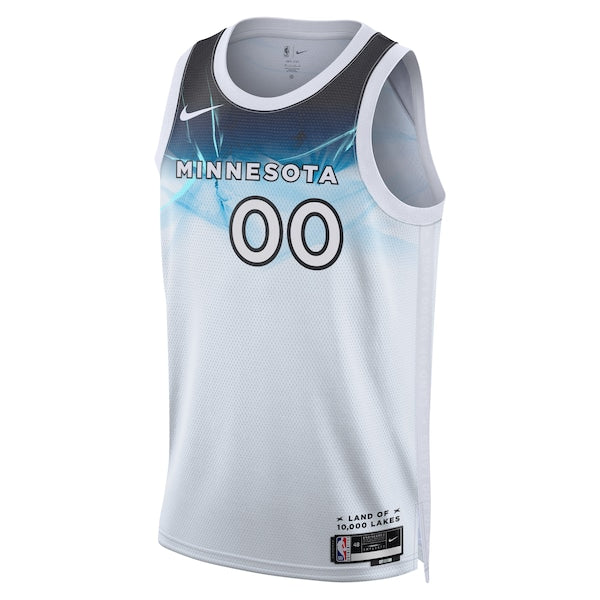 Minnesota Timberwolves Nike Unisex 2024/25 Custom Swingman Jersey - City Edition - White - Image 2