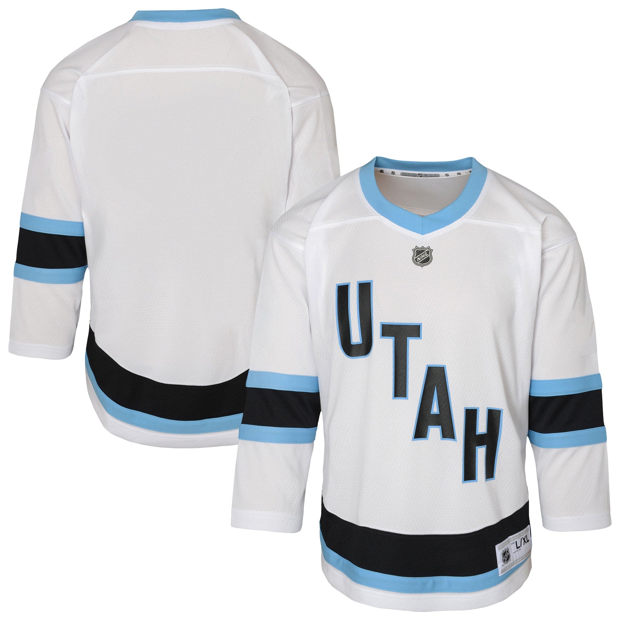 Utah Mammoth Youth Replica Jersey - Black/White - Image 4