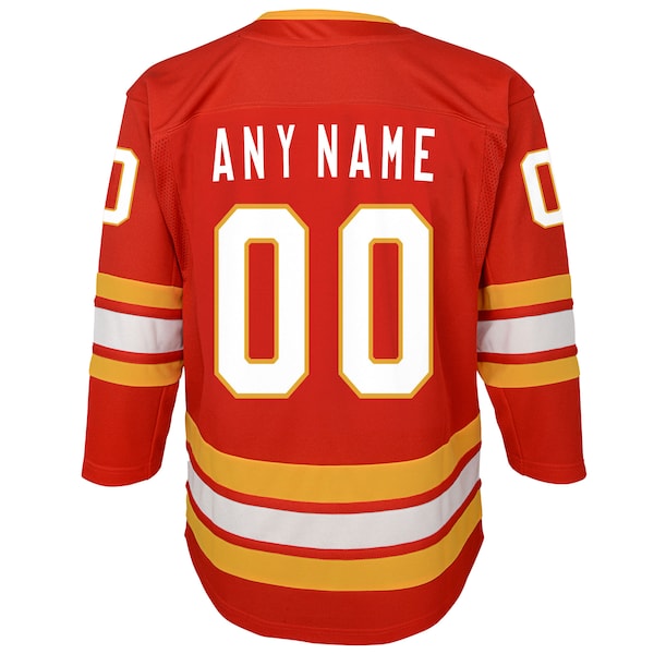 Calgary Flames Youth Home Custom Premier Jersey - Red - Image 3