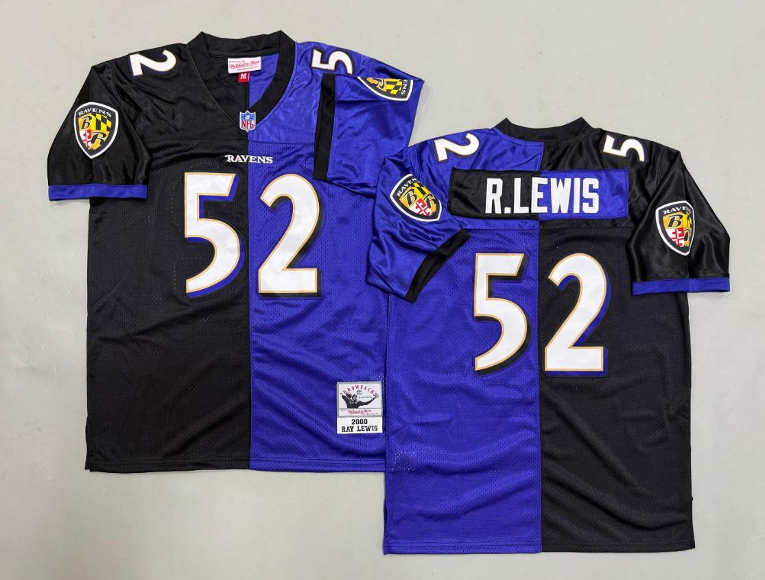 Ray Lewis Baltimore Ravens Authentic Split Throwback Retired Player Jersey