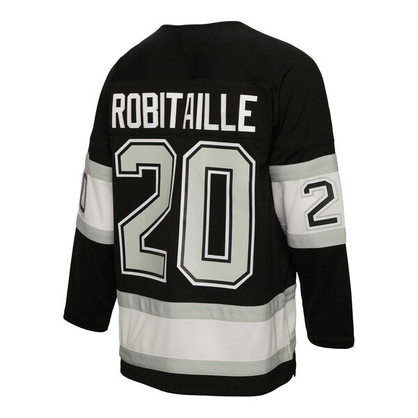 Luc Robitaille Los Angeles Kings Alternate Captain Patch 1992/93 Blue Line Player Jersey - Black - Image 4