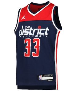 Alternative view of Kyle Kuzma Washington Wizards Jordan Brand Youth Swingman Jersey - Statement Edition - Navy