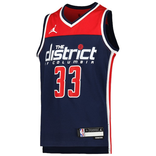 Kyle Kuzma Washington Wizards Jordan Brand Youth Swingman Jersey - Statement Edition - Navy - Image 2