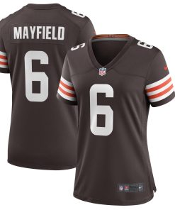 Alternative view of Baker Mayfield Cleveland Browns Nike Women's 1946 Collection Alternate Game Jersey - White/Brown