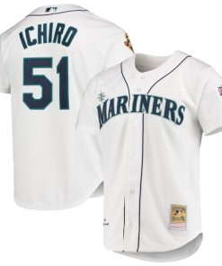 Ichiro Suzuki Seattle Mariners 2001 MLB All-Star Game Cooperstown Collection Authentic Jersey - White