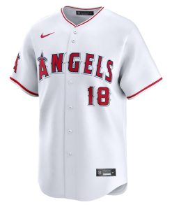 Alternative view of Nolan Schanuel Los Angeles Angels Nike Home Limited Player Jersey - White