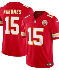 Alternative view of Patrick Mahomes Kansas City Chiefs Nike Vapor F.U.S.E. Limited Jersey - Red/White