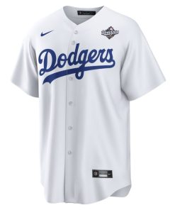 Alternative view of Clayton Kershaw Los Angeles Dodgers Nike 2025 World Series Home Replica Player Jersey - White