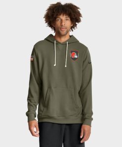 Cleveland Browns Nike 2025 Salute to Service Sideline Standard Issue Dri-FIT Hoodie - Olive