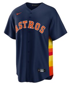 Alternative view of Alex Bregman Houston Astros Nike Alternate Replica Player Name Jersey - Navy