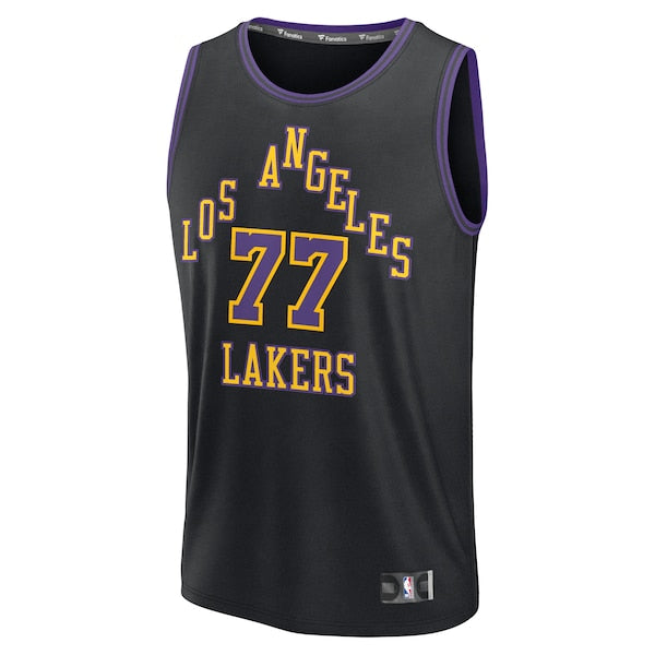 Luka Don?i? Los Angeles Lakers 2025/26 City Edition Fast Break Jersey - Black - Image 2