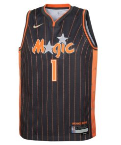 Alternative view of Jonathan Isaac Orlando Magic Nike Youth Swingman Jersey - City Edition - Anthracite