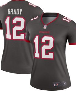 Tom Brady Tampa Bay Buccaneers Nike Women's Alternate Legend Jersey - Pewter/Red
