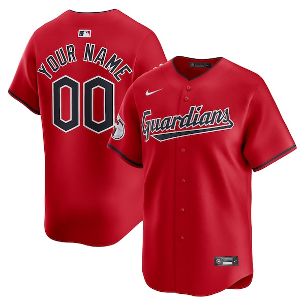 Cleveland Guardians Nike Alternate Limited Custom Jersey?ยจC Red