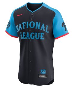 Alternative view of Bryce Harper National League Nike 2024 MLB All-Star Game Elite Player Jersey - Navy