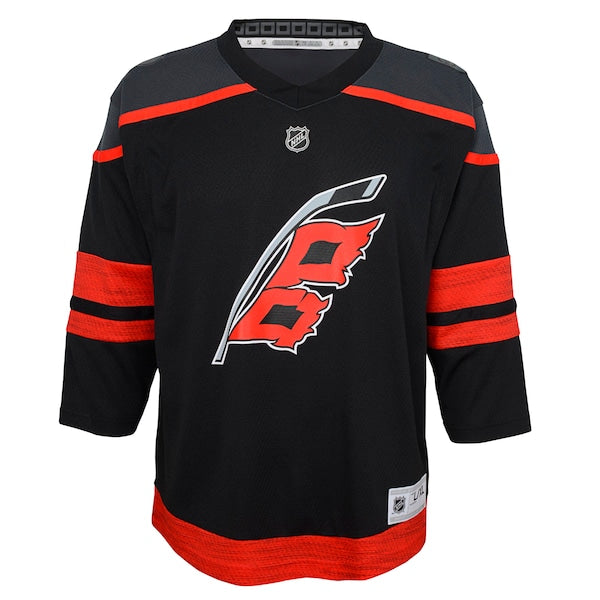 Carolina Hurricanes Youth Home Premier Jersey - Black - Image 2