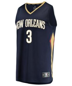 Alternative view of Jordan Poole New Orleans Pelicans  Fast Break Replica Jersey - Navy - Icon Edition