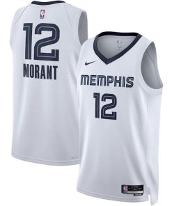 Ja Morant Memphis Grizzlies Nike Unisex Swingman Jersey - Association Edition - White/Navy