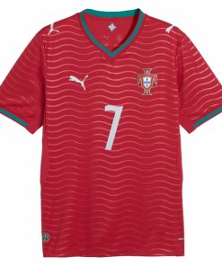 Alternative view of Cristiano Ronaldo Portugal National Team Puma 2026 Home Replica Jersey - Red