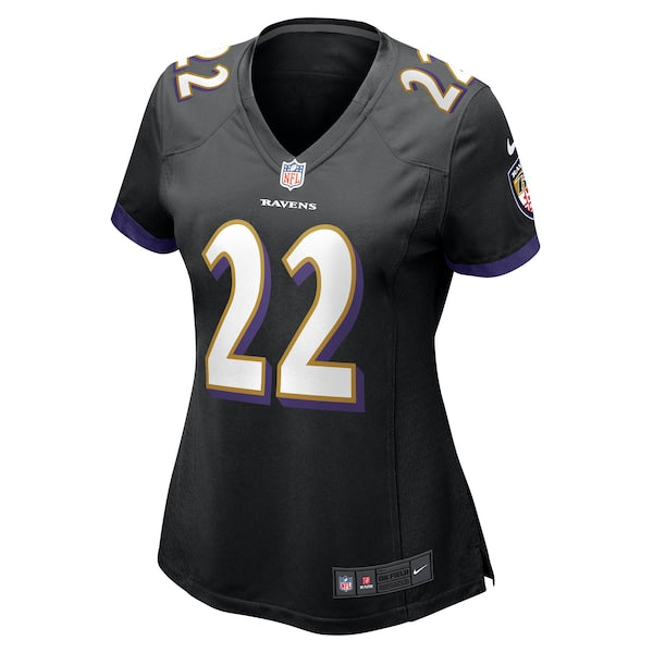 Derrick Henry Baltimore Ravens Nike Women's Alternate Game Jersey - Black - Image 2