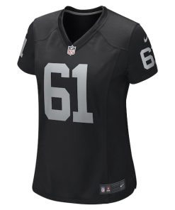 Alternative view of Jordan Meredith Las Vegas Raiders Nike Women's Game Player Jersey - Black