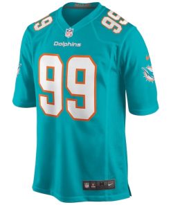 Alternative view of Jason Taylor Miami Dolphins Nike Game Retired Player Jersey - Aqua