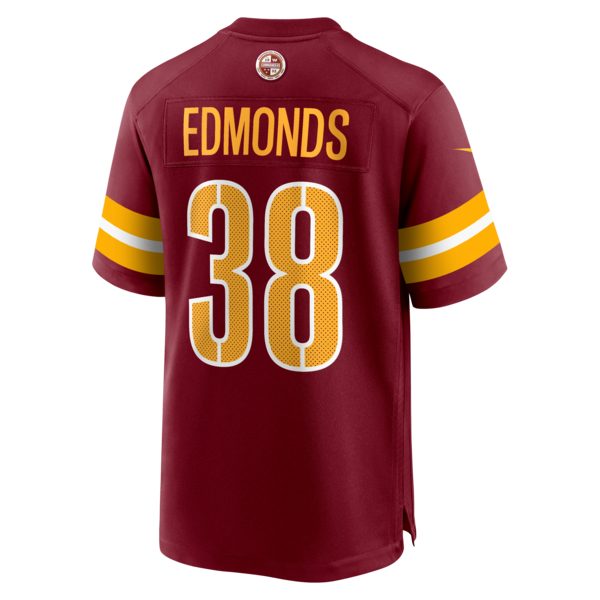 Chase Edmonds Washington Commanders Nike Team Game Jersey - Burgundy - Image 3