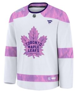Alternative view of Toronto Maple Leafs  Hockey Fights Cancer Practice Jersey - White