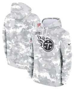 Tennessee Titans Nike 2024 Salute to Service Club Fleece Pullover Hoodie - Arctic Camo