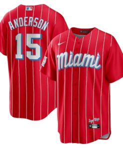 Brian Anderson Miami Marlins Nike City Connect Replica Player Jersey - Red