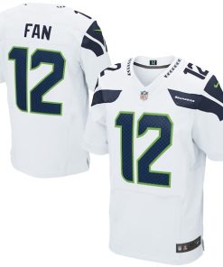 12s Seattle Seahawks Nike Elite Jersey - White