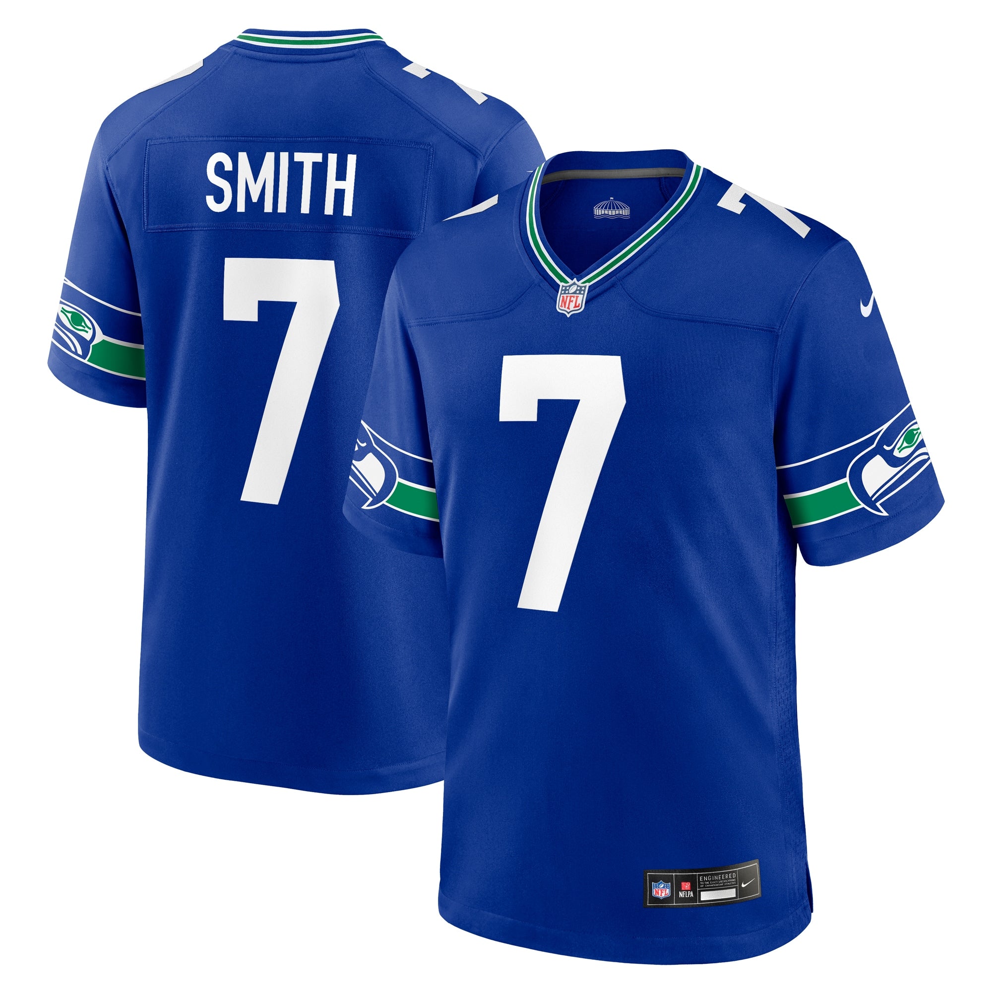 Geno Smith Seattle Seahawks Nike Game Jersey - College Navy/Royal - Image 5