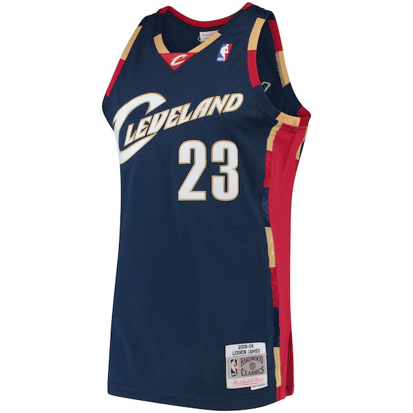 LeBron James Cleveland Cavaliers Hardwood Classics Swingman Jersey - Navy - Image 2