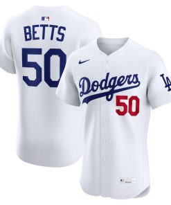 Mookie Betts Los Angeles Dodgers Nike Home Elite Player Jersey - White