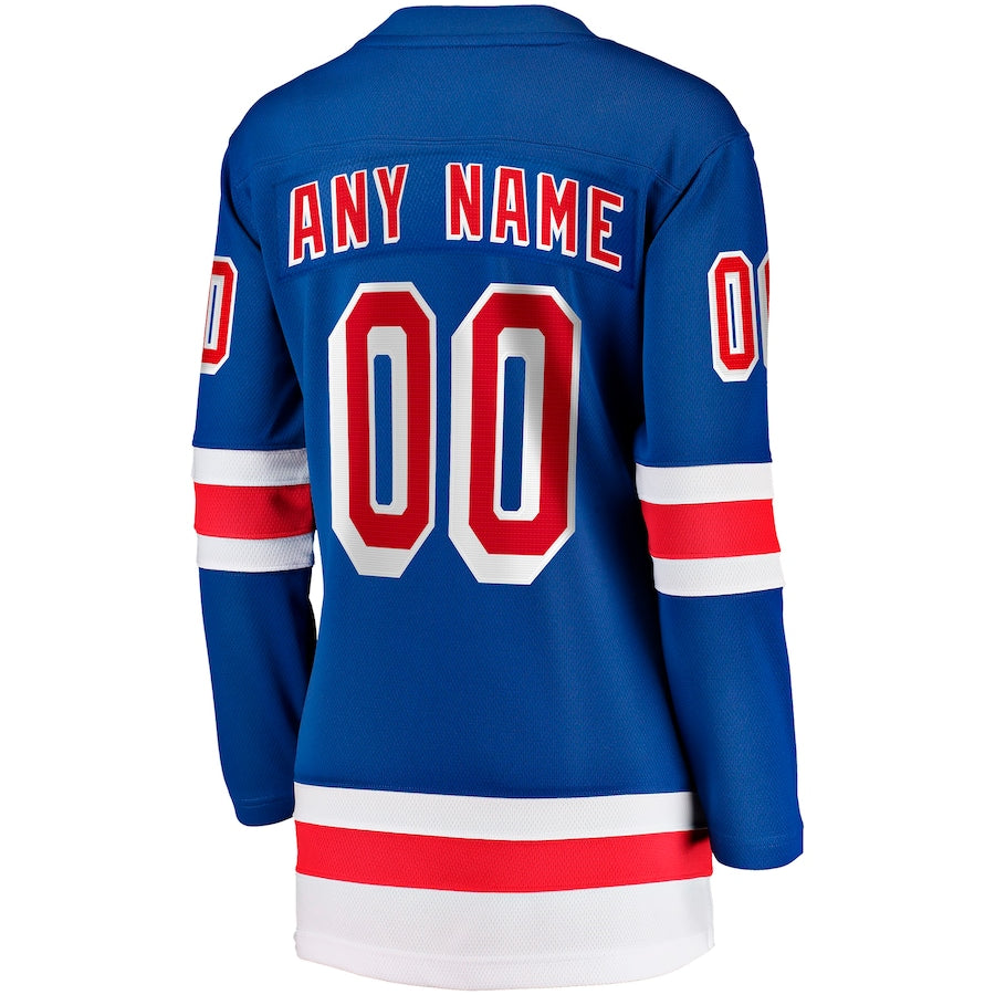 Women's New York Rangers Fanatics Home Breakaway Custom Jersey - Blue - Image 3
