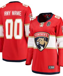 Florida Panthers  Women's 2025 Stanley Cup Final Home Breakaway Custom Jersey - Red