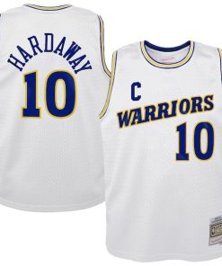 Tim Hardaway Golden State Warriors  Youth 1990-91 Hardwood Classics Swingman Throwback Home Jersey - White