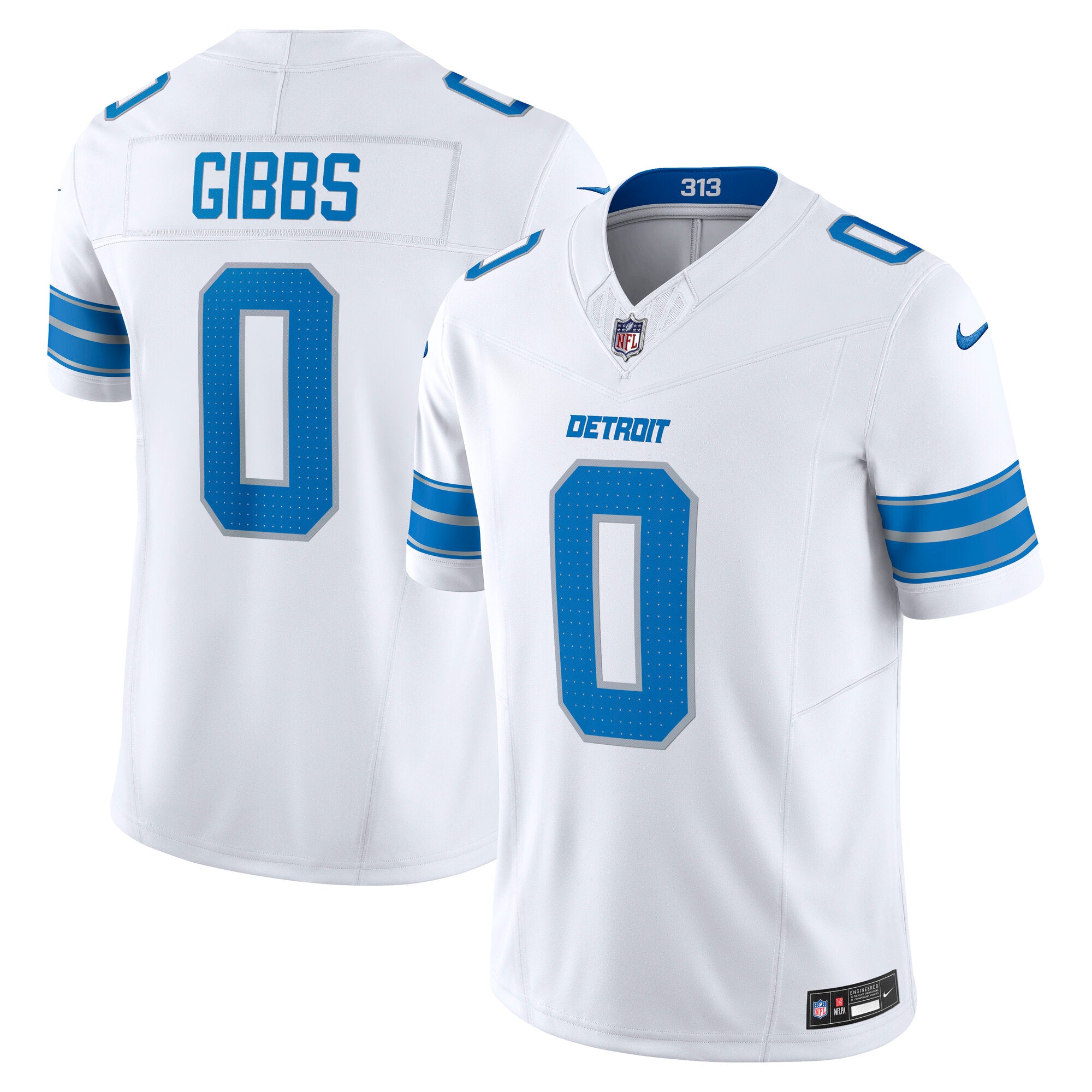 Jahmyr Gibbs Detroit Lions Nike 2nd Alternate Vapor F.U.S.E. Limited Jersey - Black/Blue/White - Image 8