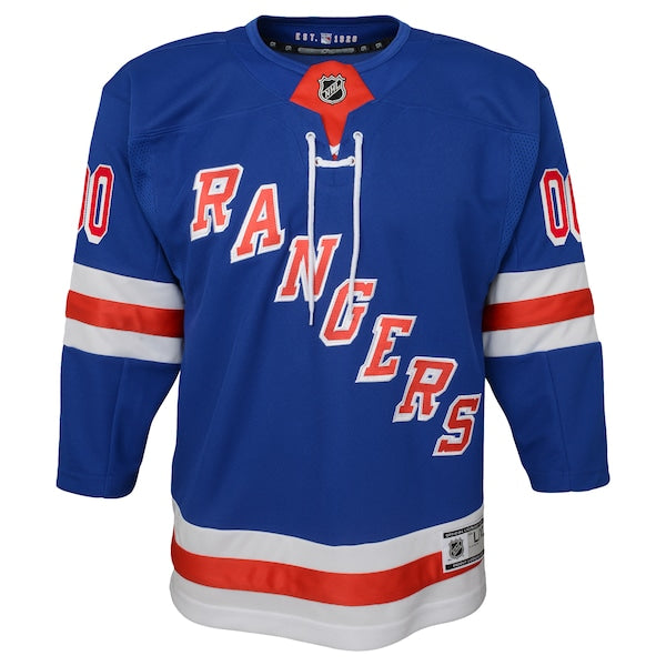 New York Rangers Youth Home Premier Custom Jersey - Blue - Image 2